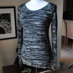 Black & White Soft Marled Sweater